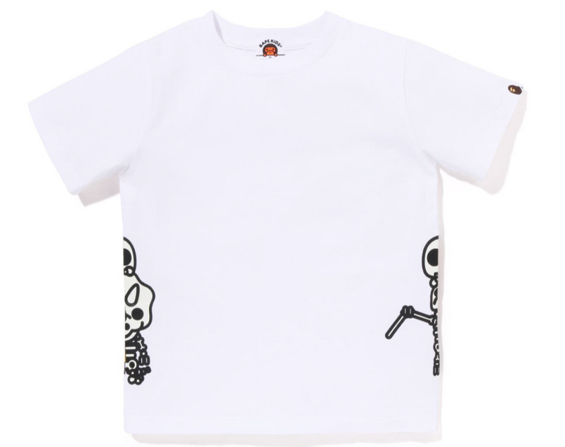 Bape Kids Glow In The Dark Bone Dinosaur Tee White Size 100 K