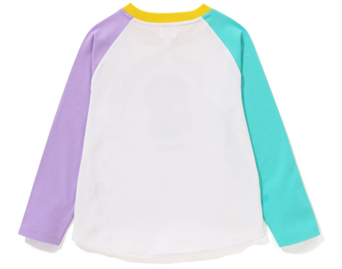 Bape Kids Baby Milo Donuts Raglan L/S Tee White Size 130 K