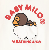 Bape Kids Baby Milo Sleep On Cloud L/S Tee White Size 110 K