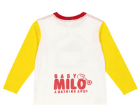 Bape Kids Baby Milo Sleep On Cloud L/S Tee White Size 110 K