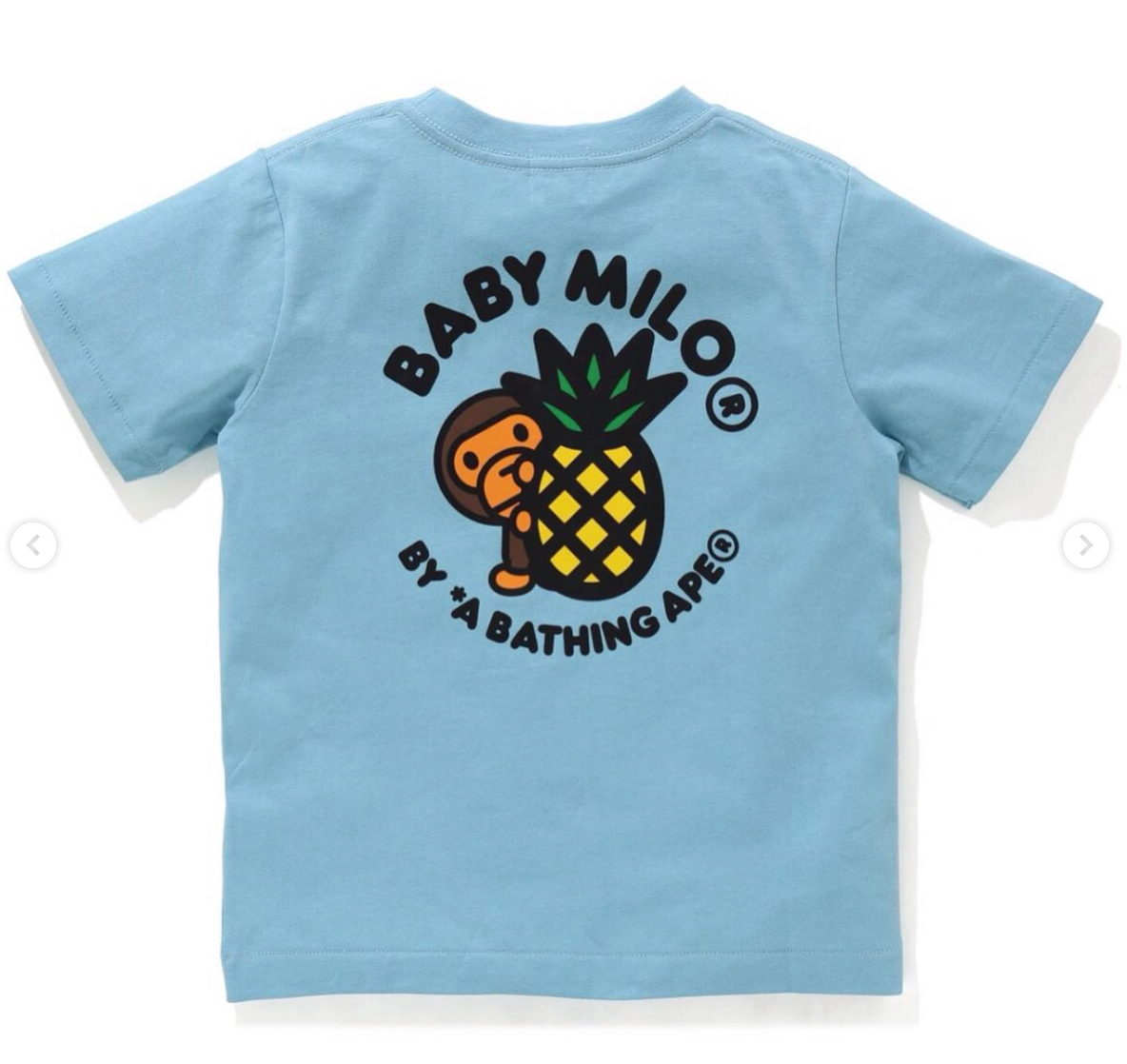 Bape Kids Baby Milo Pineapple Tee Blue Size 130 K