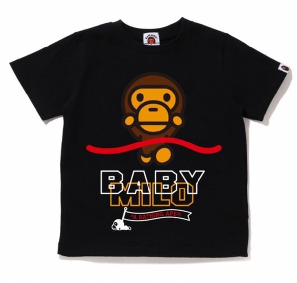 Bape Kids Baby Milo Black Goal T-Shirt Size 90