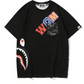 Bape Kids WGM Shark Black Side Shark Pocket T-Shirt Size 130
