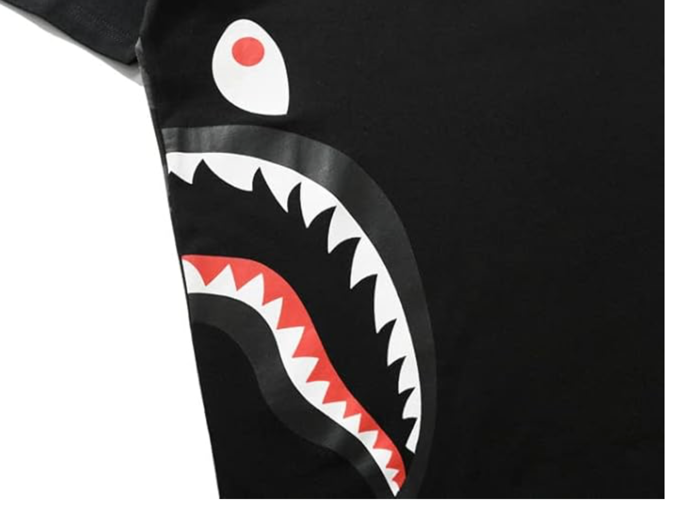 Bape Kids WGM Shark Black Side Shark Pocket T-Shirt Size 130