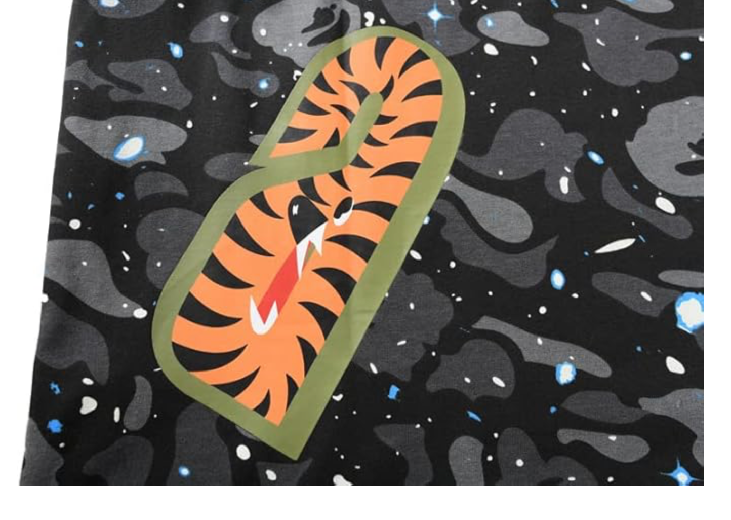 Bape Kids WGM Shark Black Side Shark Pocket T-Shirt Size 130