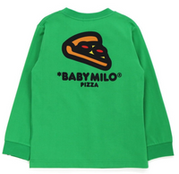 Bape Kids Baby Milo Pizza L/S Tee Green Size 130 K