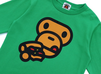 Bape Kids Baby Milo Pizza L/S Tee Green Size 130 K