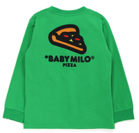 Bape Kids Baby Milo Pizza L/S Tee Green Size 110 K