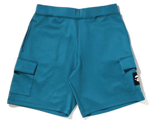 Bape Wide Fit Double Knit Blue Cargo Shorts Size Large