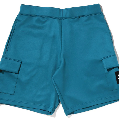 Bape Wide Fit Double Knit Blue Cargo Shorts Size Large