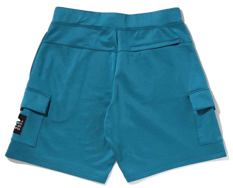 Bape Wide Fit Double Knit Blue Cargo Shorts Size Large