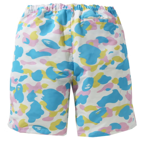 Bape Multi-Color Camo Track Shorts Size XXL