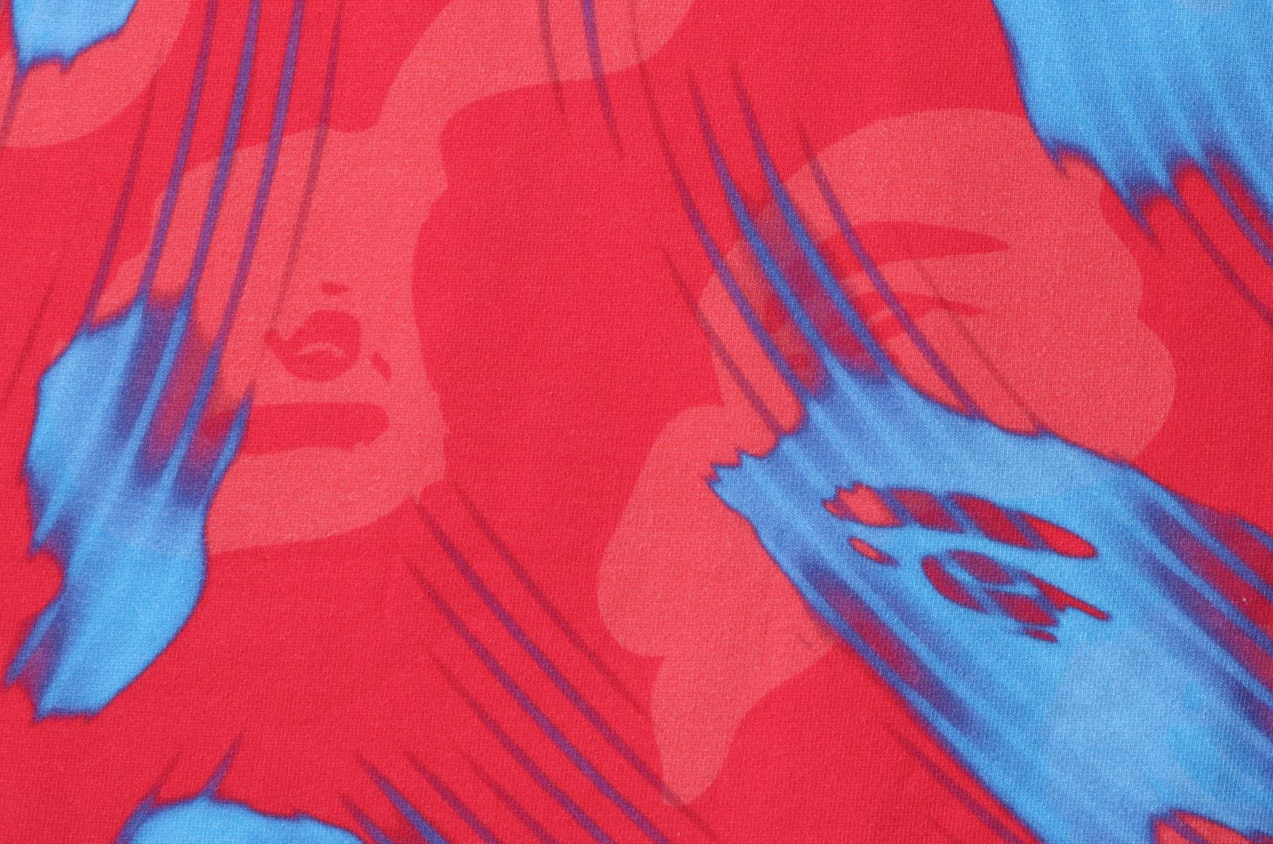 Bape Red Stroke Camo Relaxed Fit Crewneck Sweater Size Medium