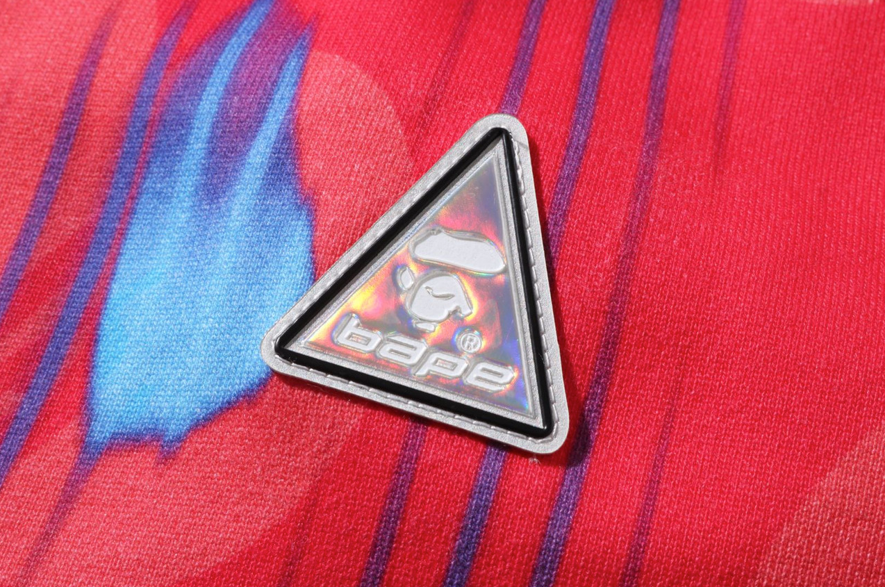 Bape Red Stroke Camo Relaxed Fit Crewneck Sweater Size Medium