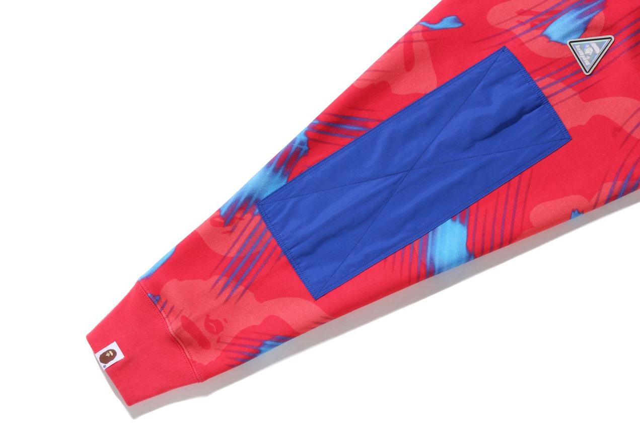 Bape Red Stroke Camo Relaxed Fit Crewneck Sweater Size Medium