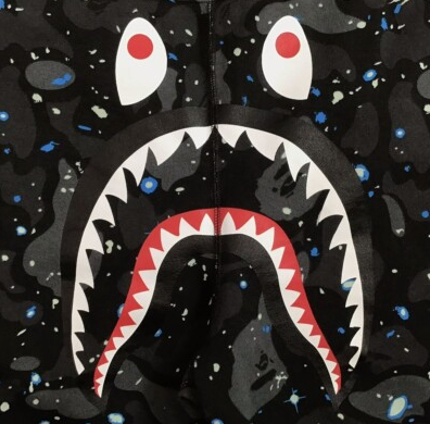 Bape Shark Space Camo Sweatshorts Size XL