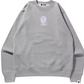Bape Grey Embroidery Ape Head Crewneck Sweater Size Large