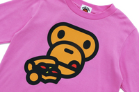Bape Kids Baby Mllo Pizza L/S Tee Pink Size 120 K
