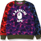 Bape Crazy Camo Relaxed Fit College Crewneck Sweater Size Large