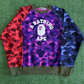 Bape Crazy Camo Relaxed Fit College Crewneck Sweater Size Large