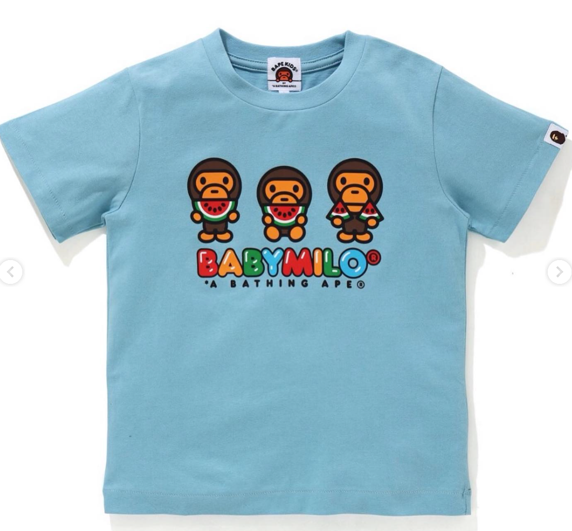 Bape Kids Baby Milo Watermelon Summer Tee Blue Size 120 K