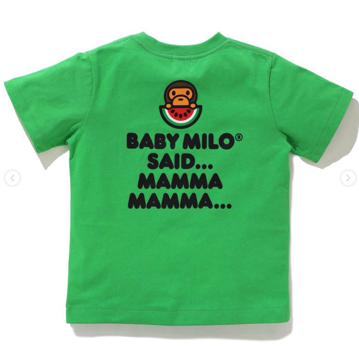 Bape Kids Baby Milo Watermelon Summer Tee Green Size 120 K