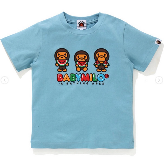 Bape Kids Baby Milo Watermelon Summer Tee Blue Size 130 K