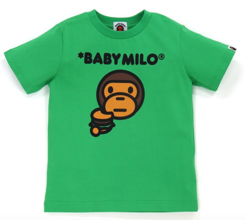 Bape Kids Baby Milo Hamburger Tee Green Size 130 K