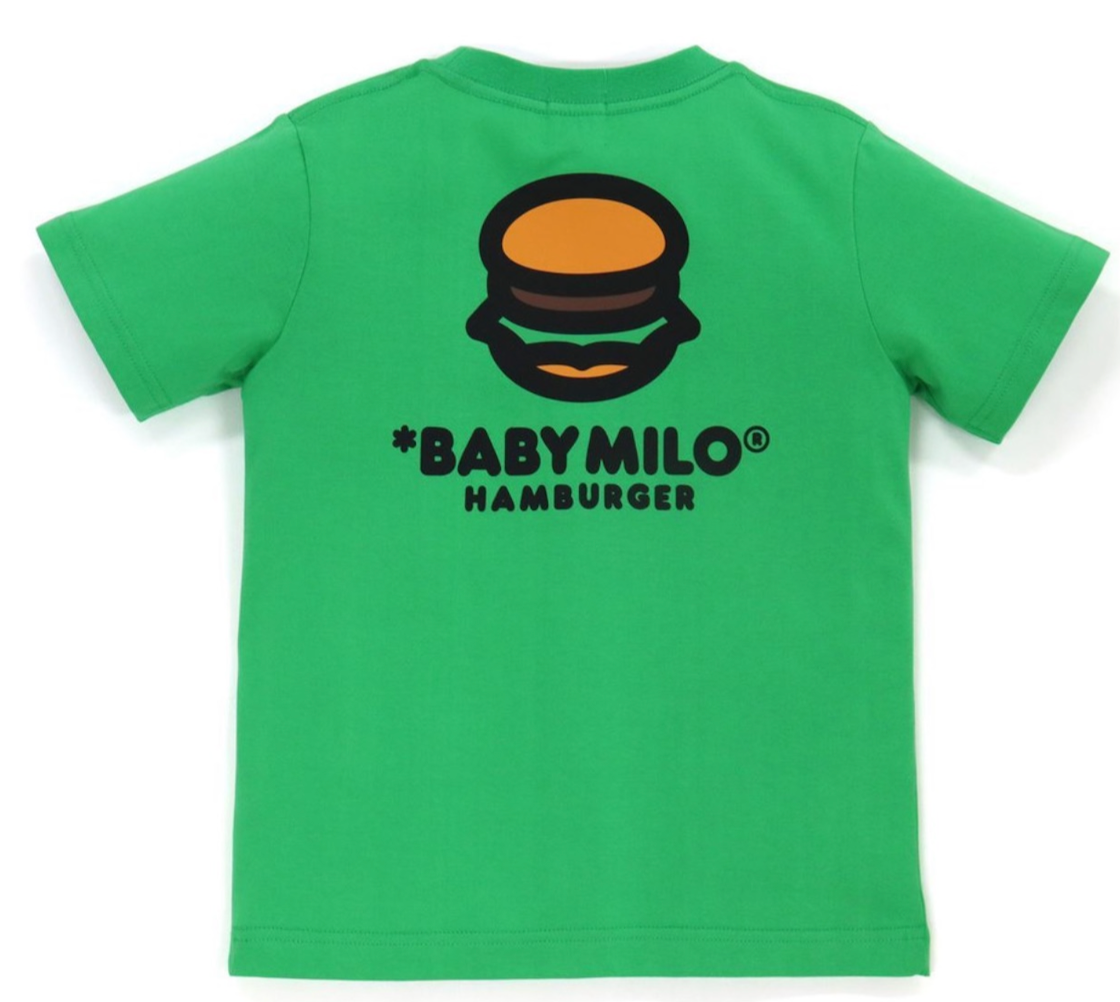 Bape Kids Baby Milo Hamburger Tee Green Size 130 K