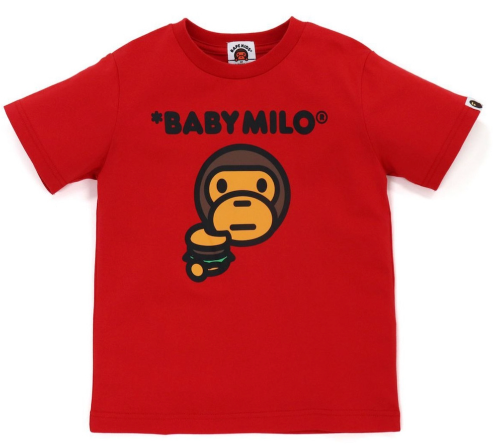 Bape Kids Baby Milo Hamburger Tee Red Size 130 K
