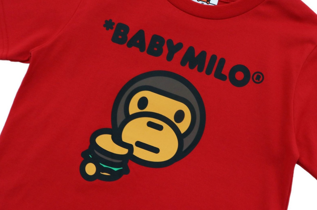 Bape Kids Baby Milo Hamburger Tee Red Size 130 K