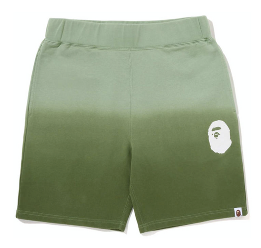 BAPE Gradation Green Sweat Shorts Size XL