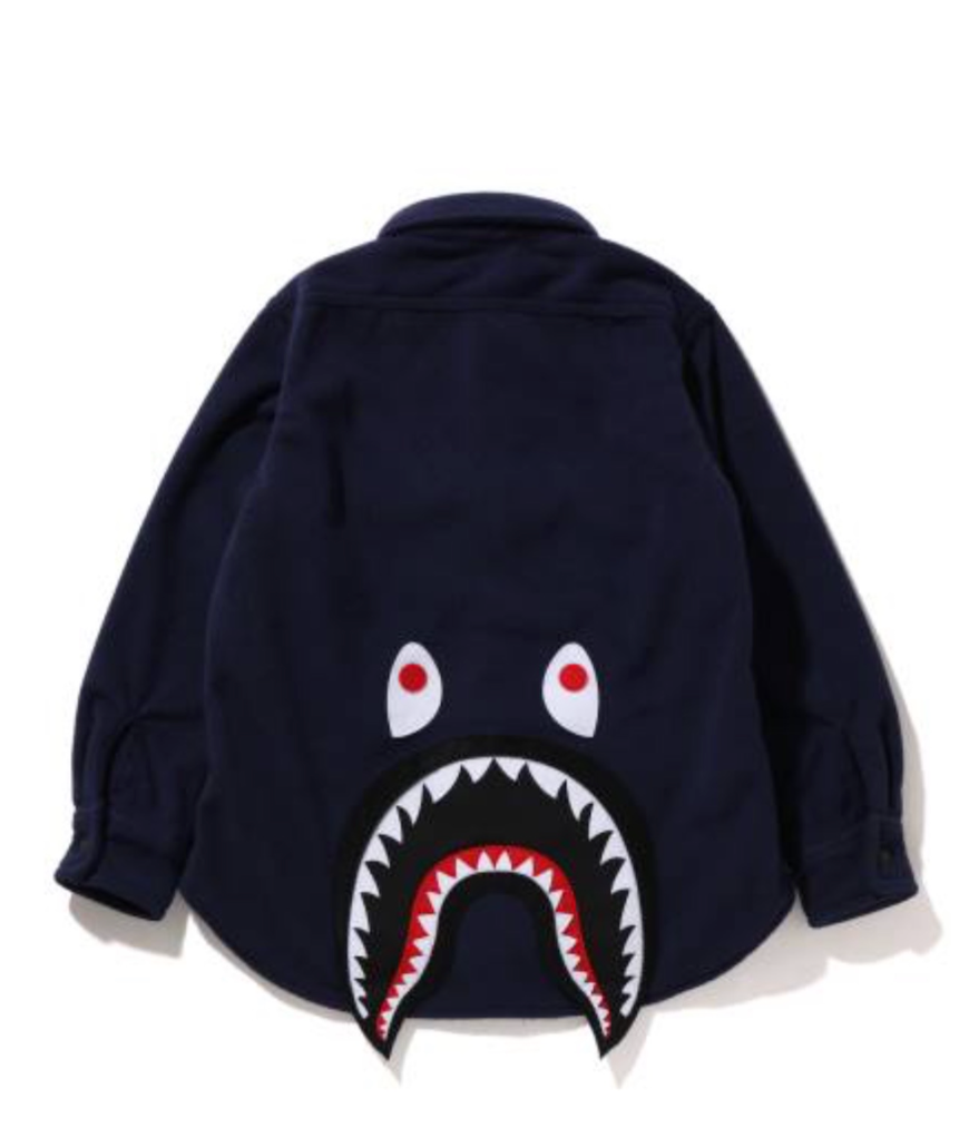 Bape Kids Shark Patch Jacket Navy Size 110 K