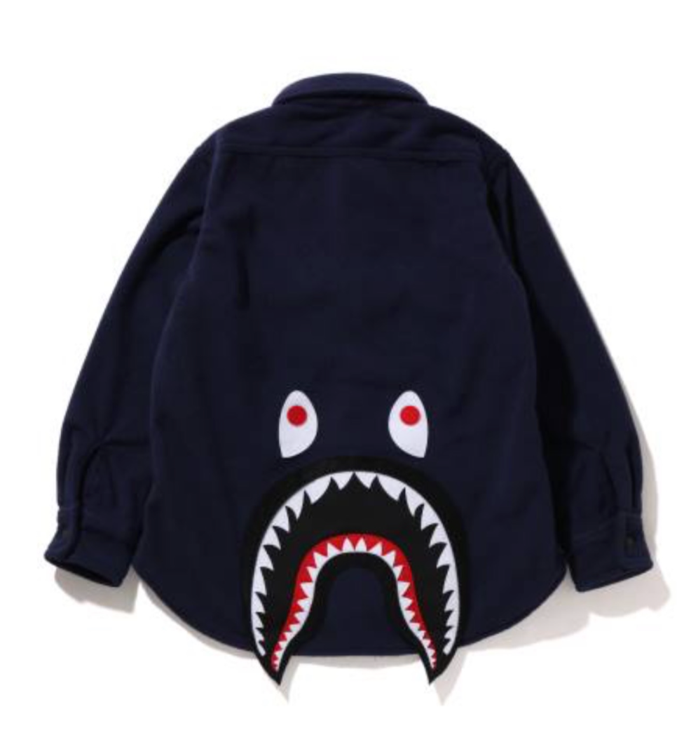Bape Kids Shark Patch Jacket Navy Size 100 K
