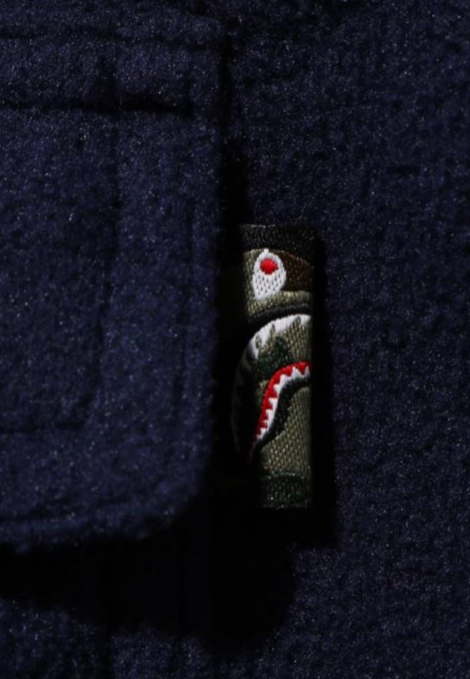 Bape Kids Shark Patch Jacket Navy Size 100 K