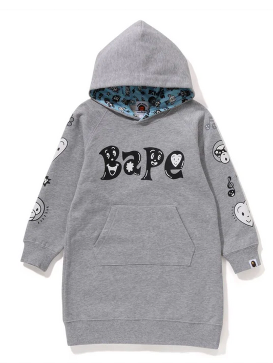 Bape Kids x Chocomoo Hoodie Onepiece Grey Size 90 K