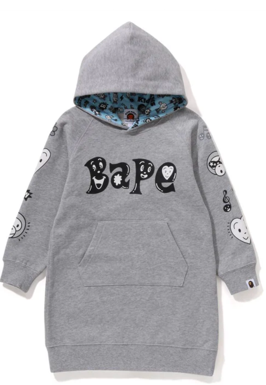 Bape Kids x Chocomoo Hoodie Onepiece Grey Size 100 K