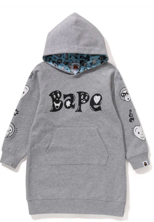 Bape Kids x Chocomoo Hoodie Onepiece Grey Size 100 K