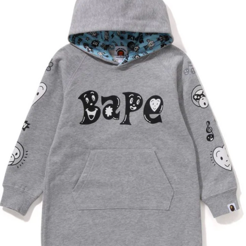 Bape Kids x Chocomoo Hoodie Onepiece Grey Size 100 K