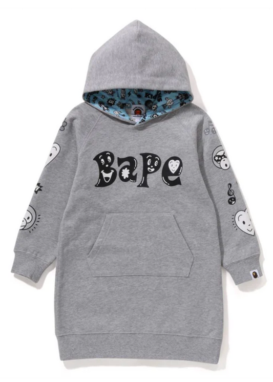 Bape Kids x Chocomoo Hoodie Onepiece Grey Size 120 K