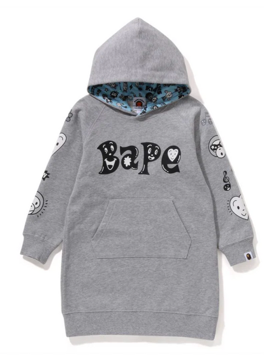 Bape Kids x Chocomoo Hoodie Onepiece Grey Size 130 K