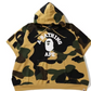 Bape 1st Camo College Poncho Yellow Pullover Hoodie Size Medium