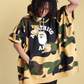 Bape 1st Camo College Poncho Yellow Pullover Hoodie Size Medium