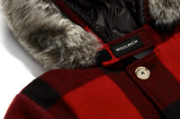 Bape X Woolrich Red Arctic Parka Jacket Size Large