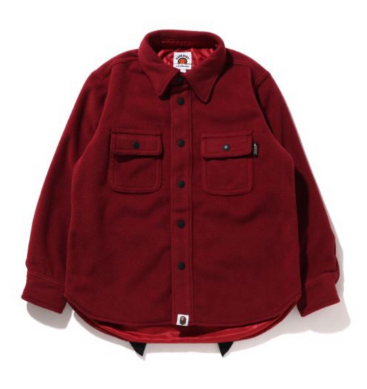 Bape Kids Shark Patch Jacket Burgundy Size 120 K