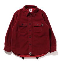 Bape Kids Shark Patch Jacket Burgundy Size 120 K