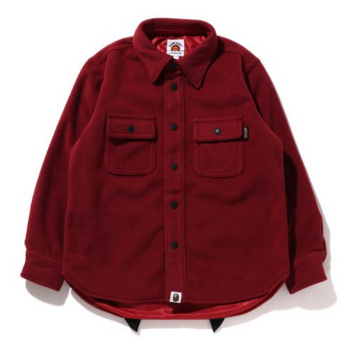 Bape Kids Shark Patch Jacket Burgundy Size 120 K