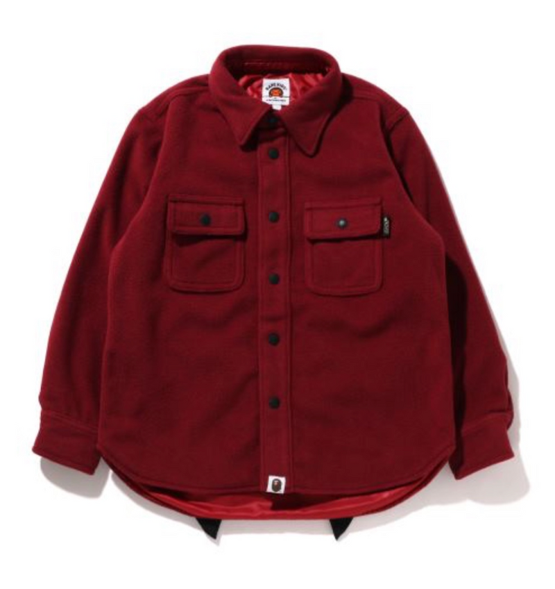 Bape Kids Shark Patch Jacket Burgundy Size 120 K