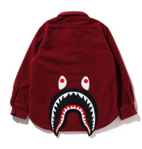 Bape Kids Shark Patch Jacket Burgundy Size 120 K
