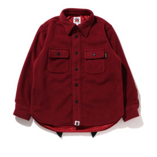 Bape Kids Shark Patch Jacket Burgundy Size 130 K